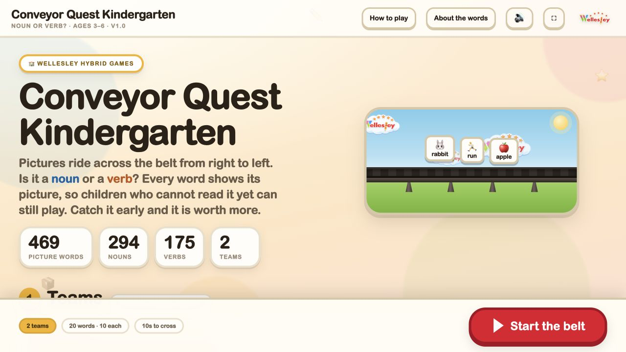 Conveyor Quest Kindergarten game preview