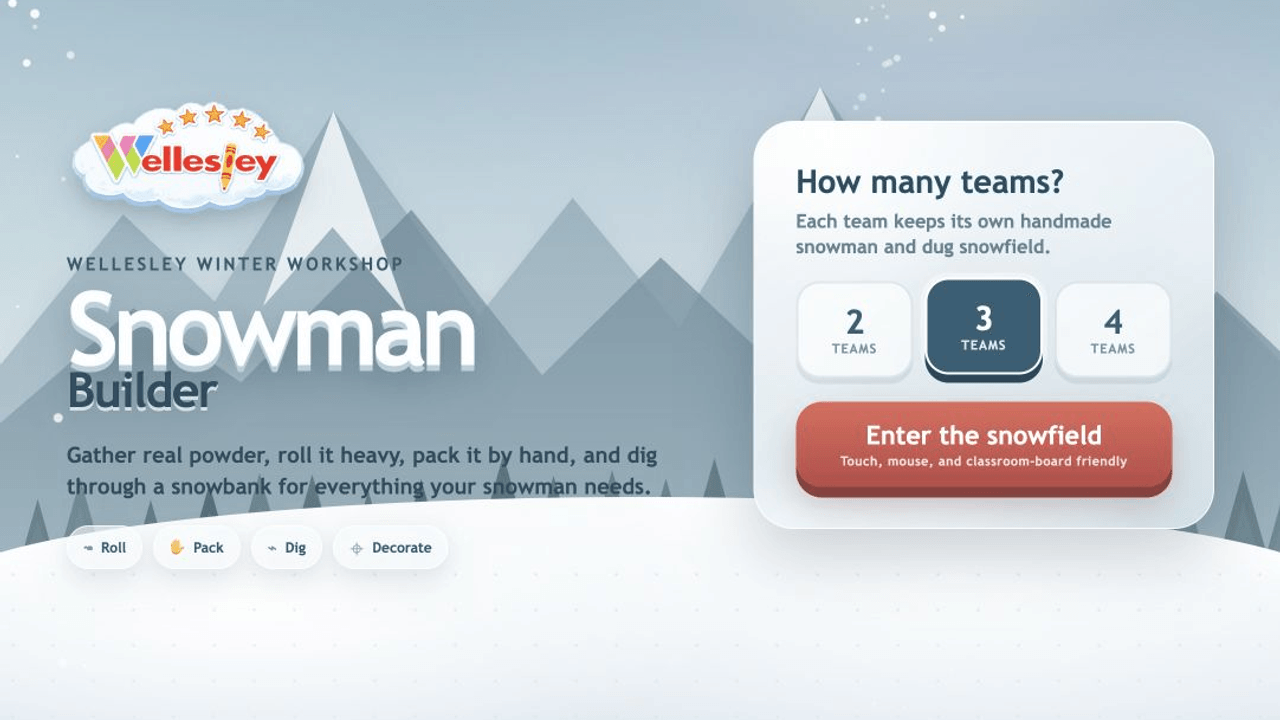 Snowman Builder game preview